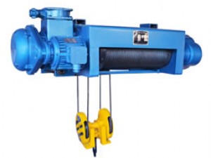 HB型防爆鋼絲繩電動(dòng)葫蘆其防爆等級(jí)為dⅡBT4，適用于ⅡB類（工廠用）。