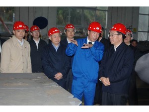 政治局常委賀國(guó)強(qiáng)視察蒲圻起重機(jī)械公司。